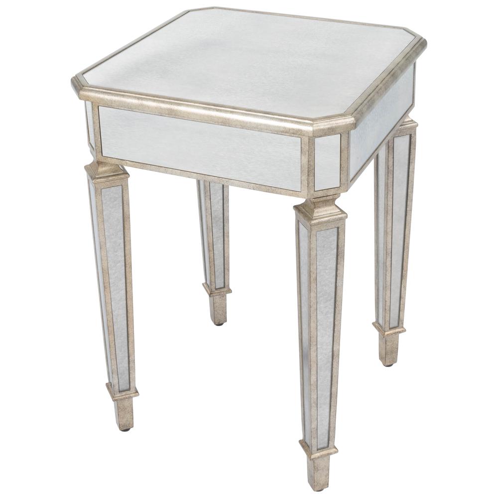 Celeste Mirrored End Table. Picture 1