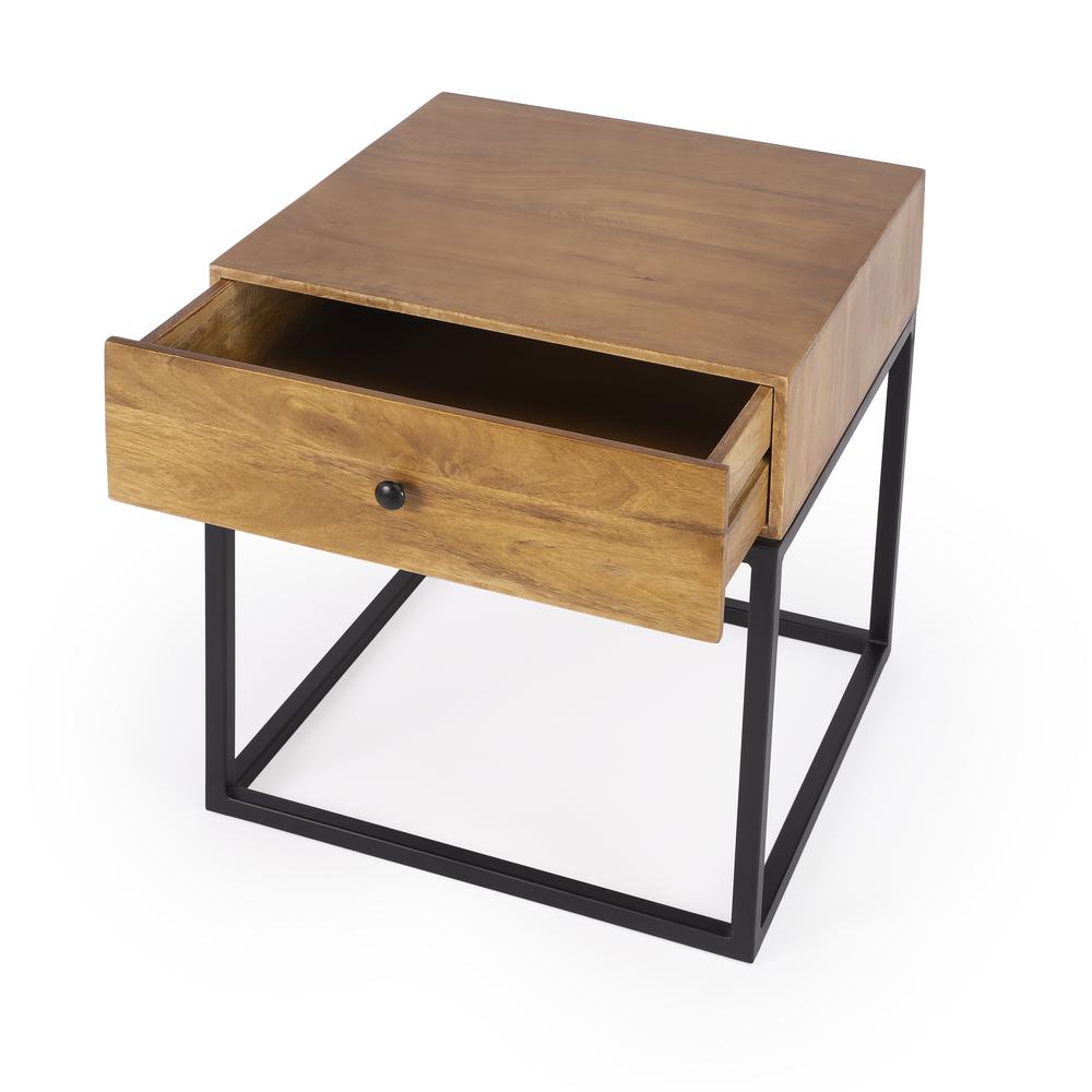 Company Brixton Iron & Wood End Table, Multi-Color. Picture 2