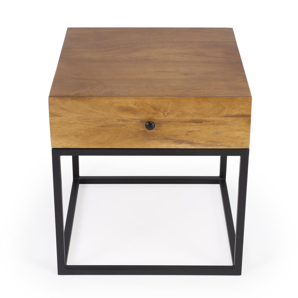 Company Brixton Iron & Wood End Table, Multi-Color. Picture 3