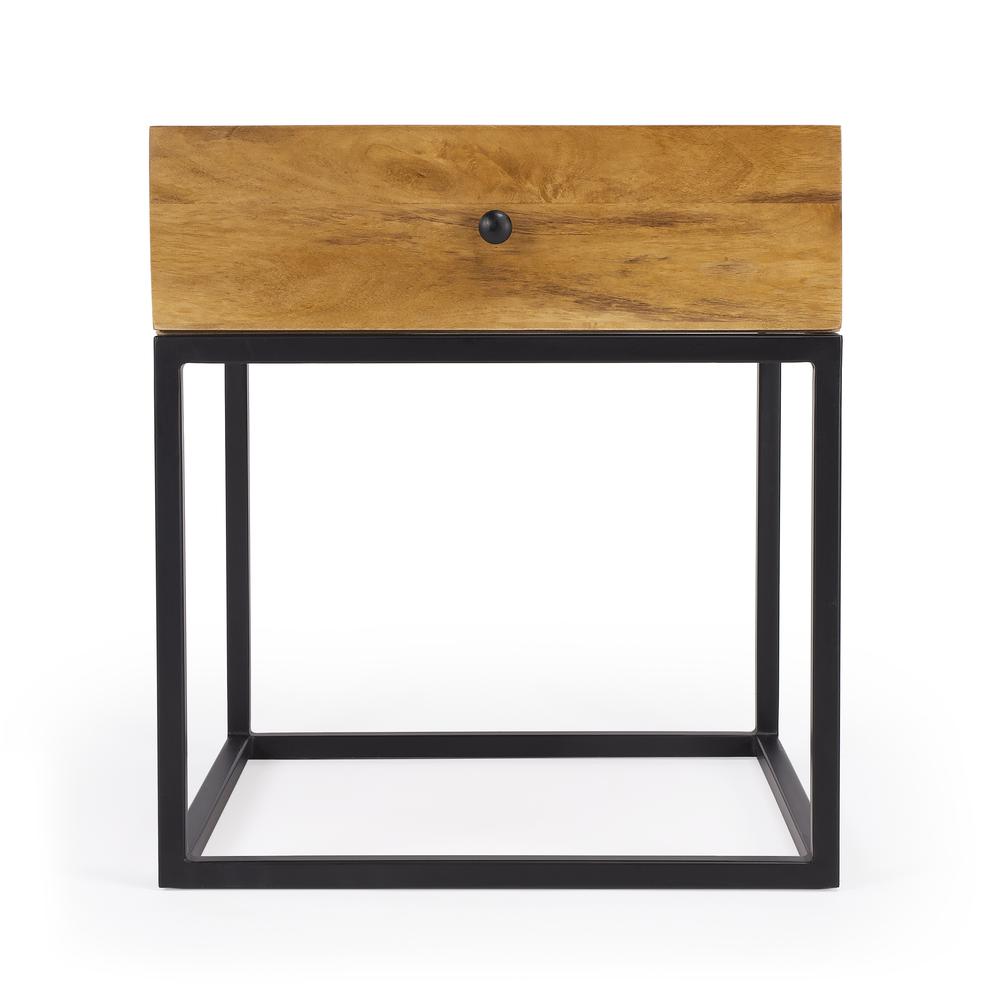 Company Brixton Iron & Wood End Table, Multi-Color. Picture 4