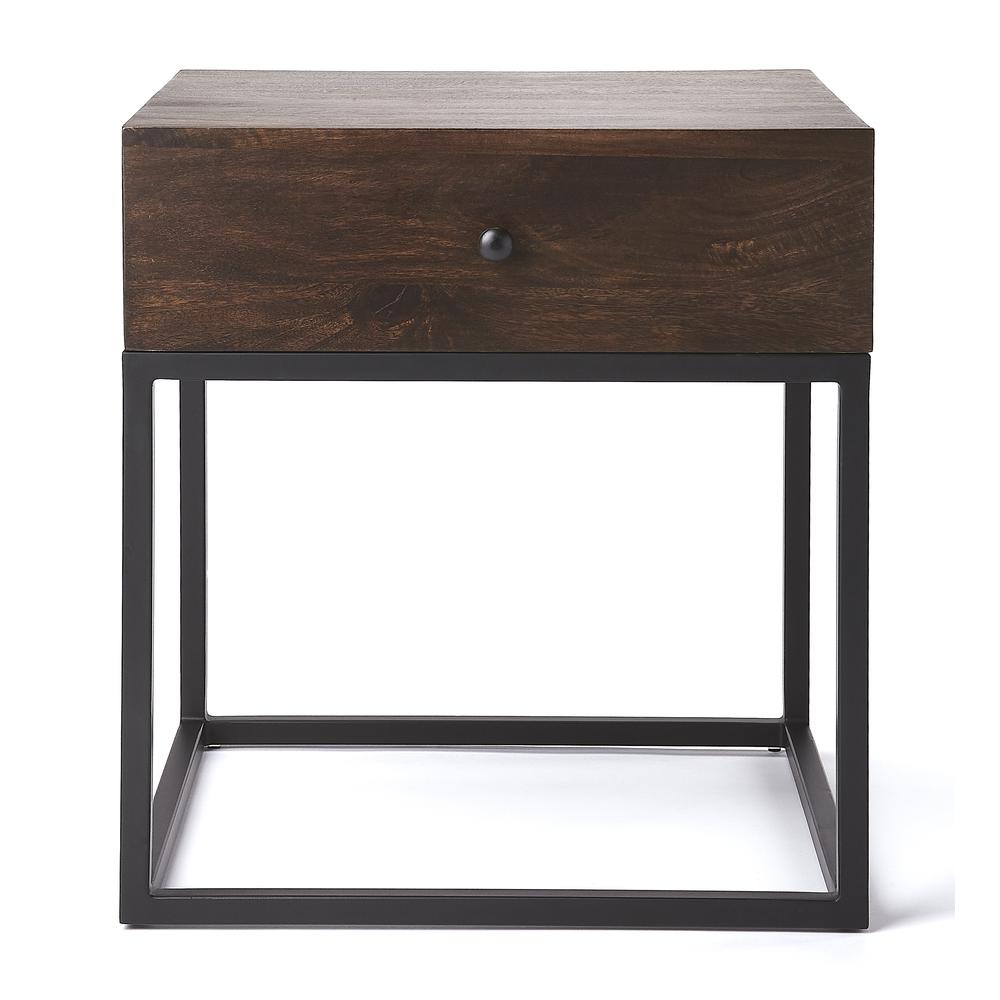 Company Brixton Coffee & Iron End Table, Dark Brown. Picture 4