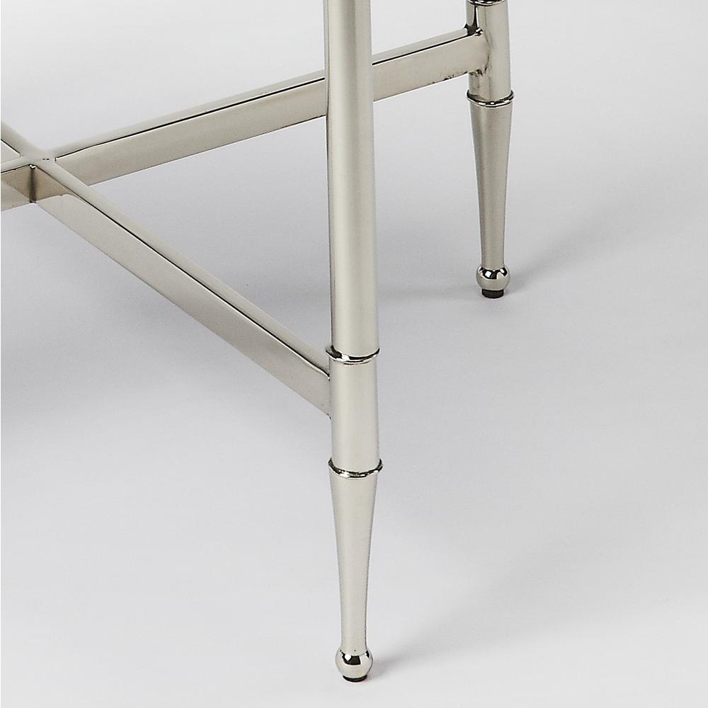 Company Crosby Metal & Mirrored Side Table, Silver. Picture 2