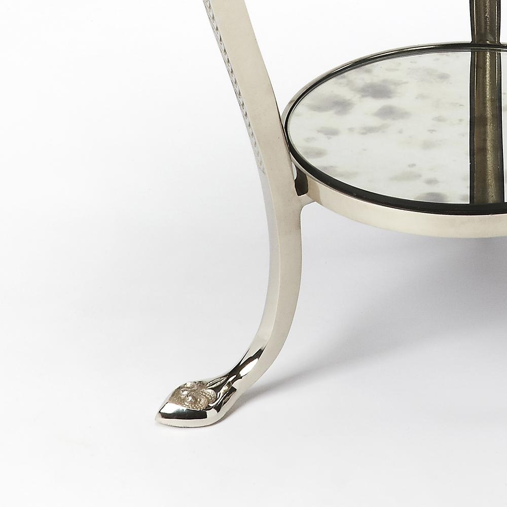 Company Viola Metal & Mirrored Side Table, Silver. Picture 2