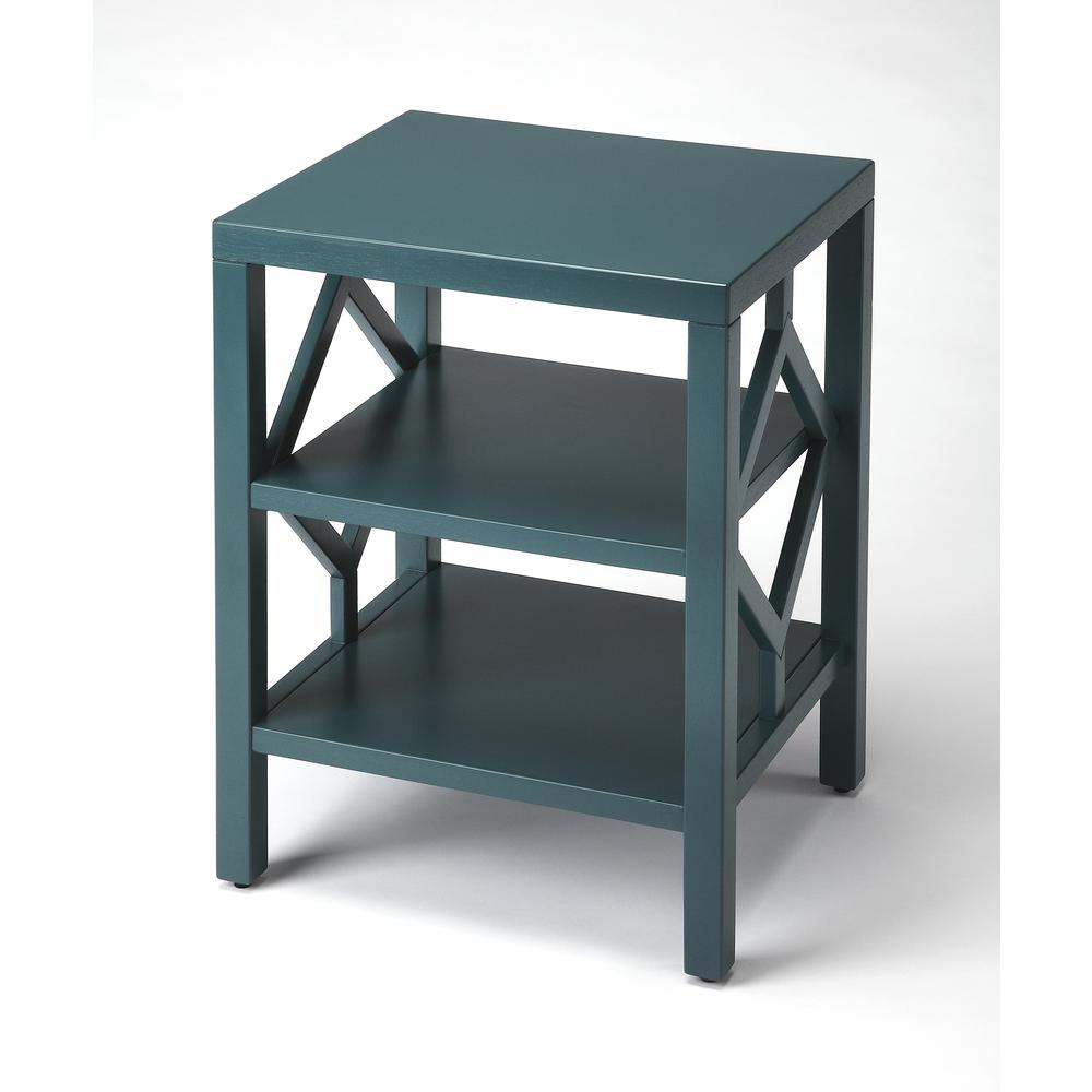 Company Halcyon Teal End Table, Blue. Picture 1