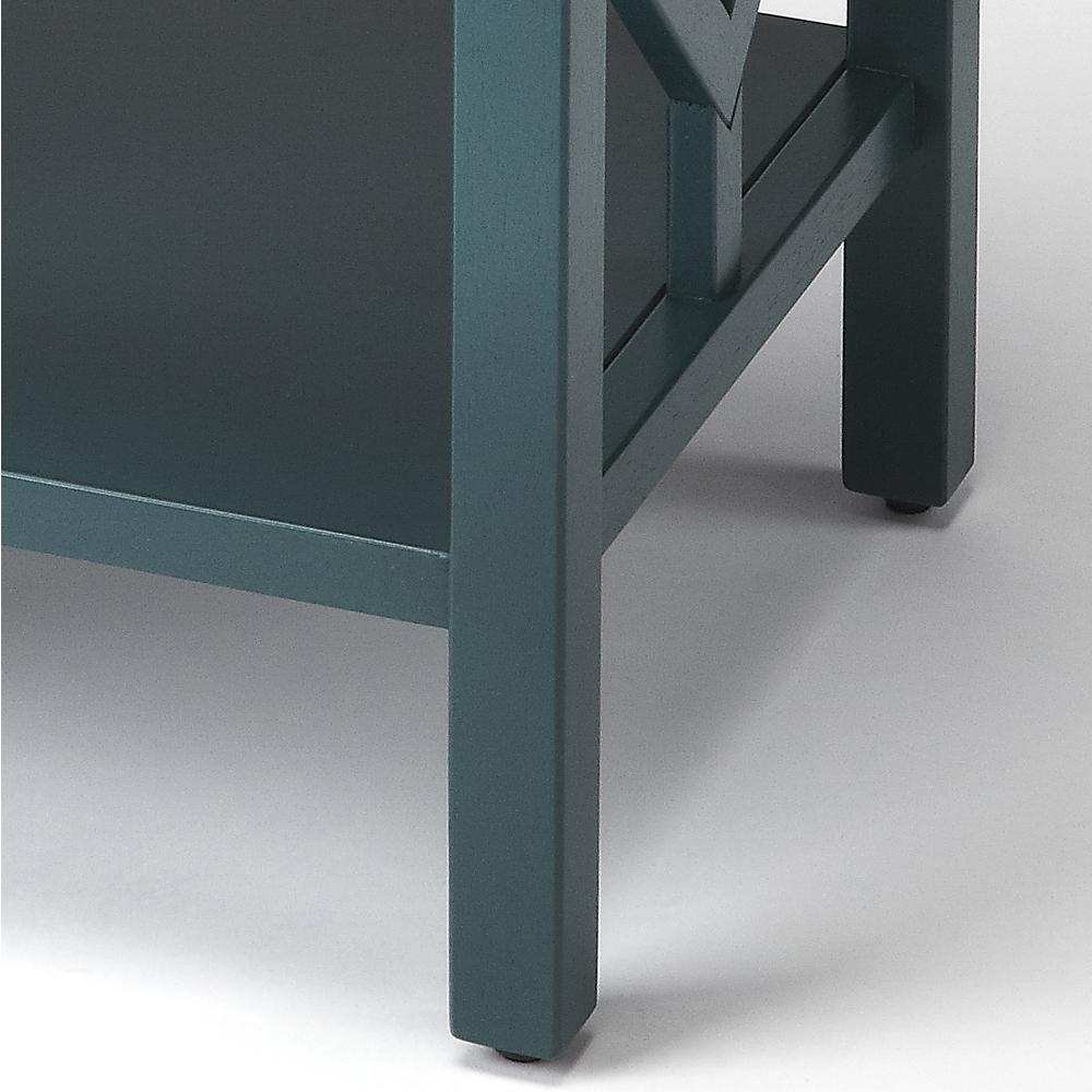 Company Halcyon Teal End Table, Blue. Picture 2