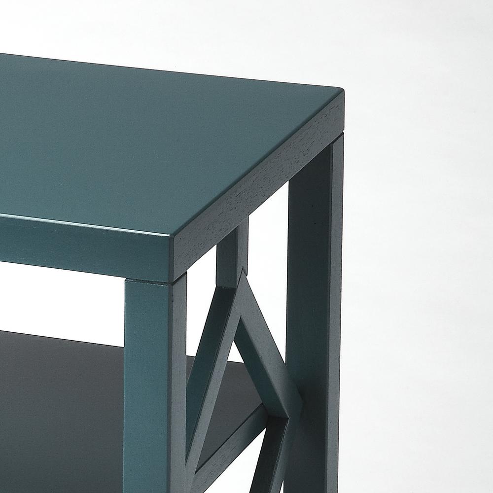 Company Halcyon Teal End Table, Blue. Picture 3