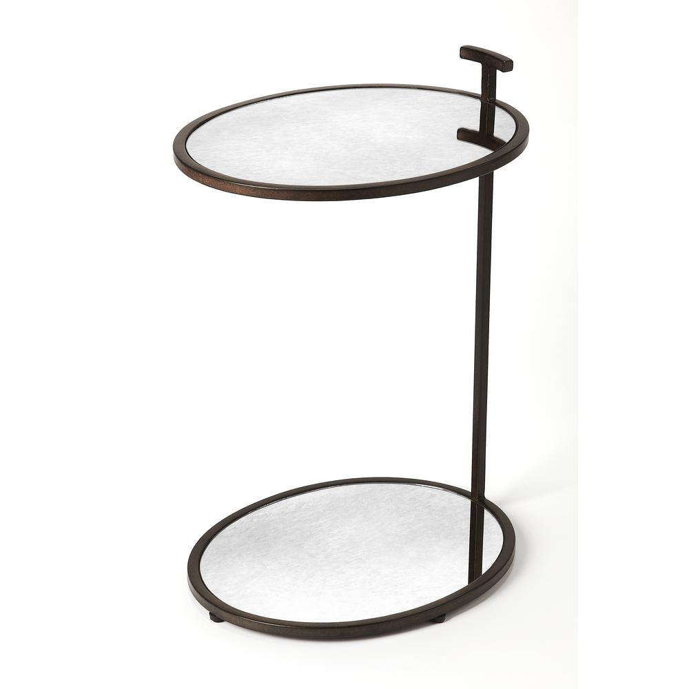 Company Ciro Mirrored & Metal Side Table, Bronze. Picture 1