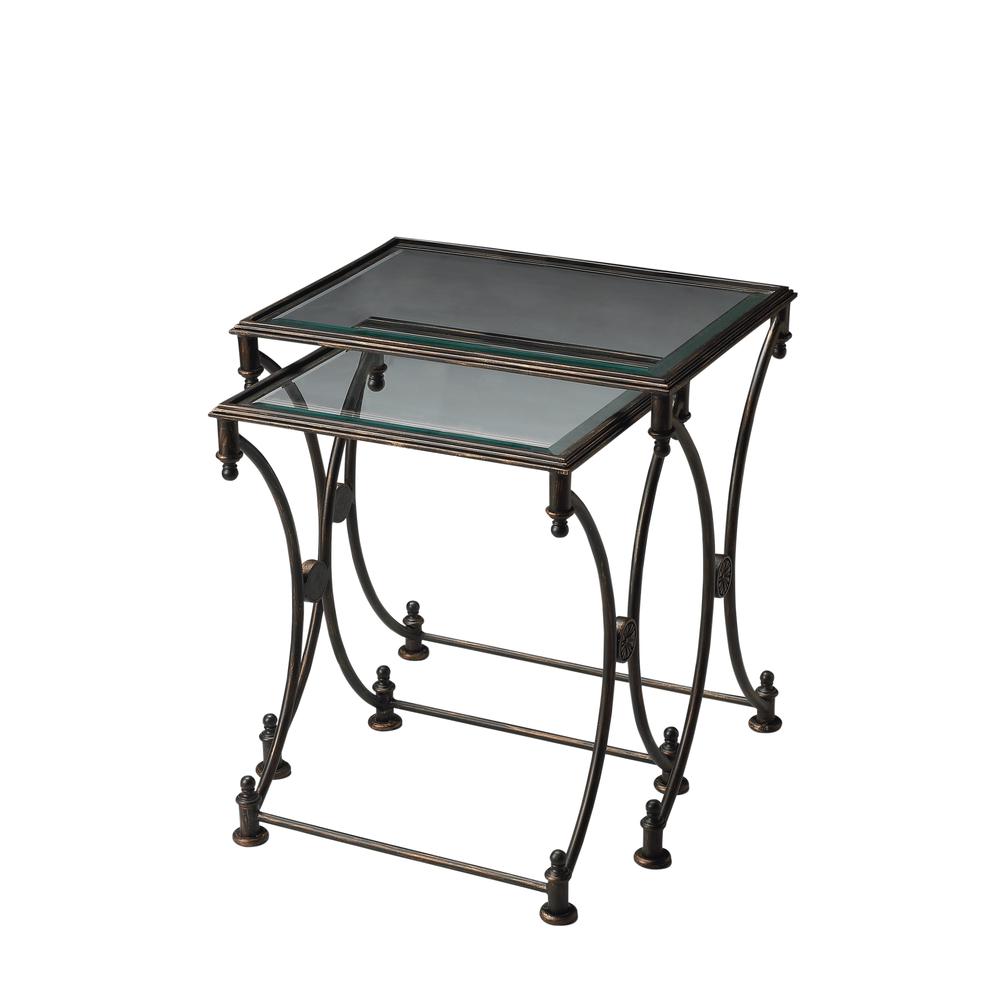 Company Beverly Metal Nesting Tables, Black. Picture 1