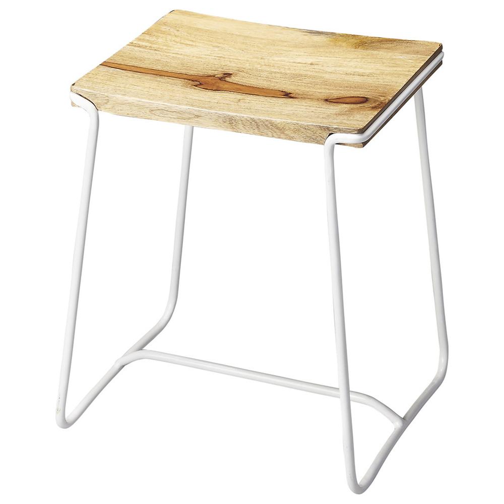 Company Parrish Wood & Metal 21.5" Counter Stool, White. Picture 1