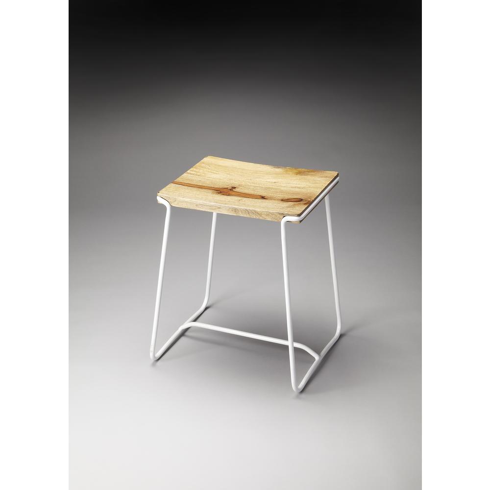 Company Parrish Wood & Metal 21.5" Counter Stool, White. Picture 2