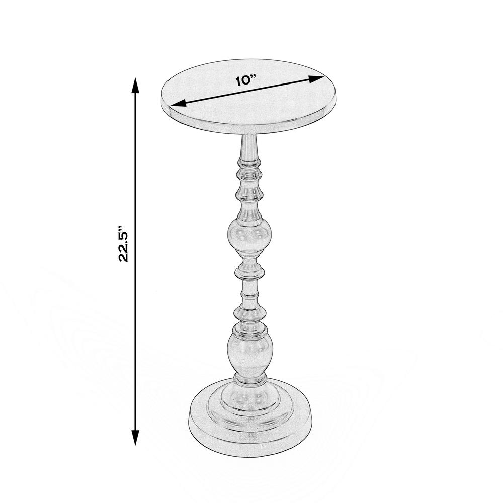 Company Darien Round Pedestal 10"W Side Table, Silver. Picture 5