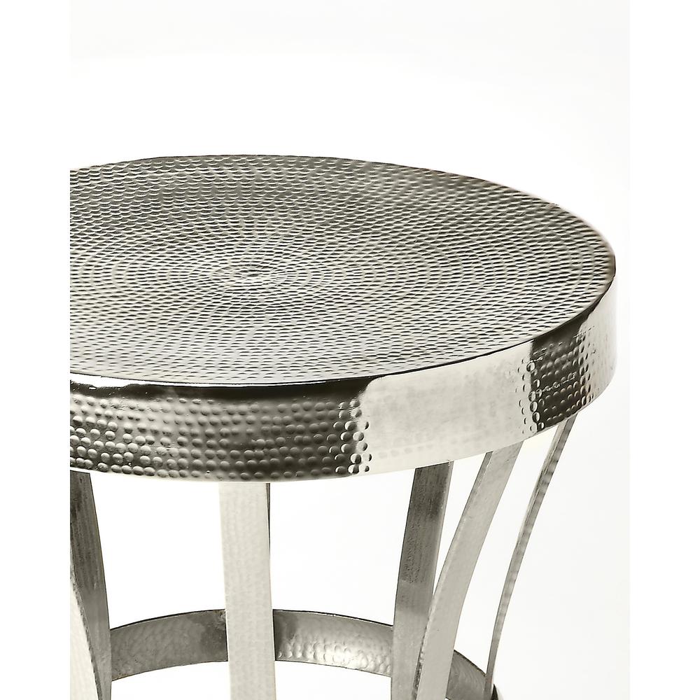Company Broussard Industrial Chic Side Table, Silver. Picture 2