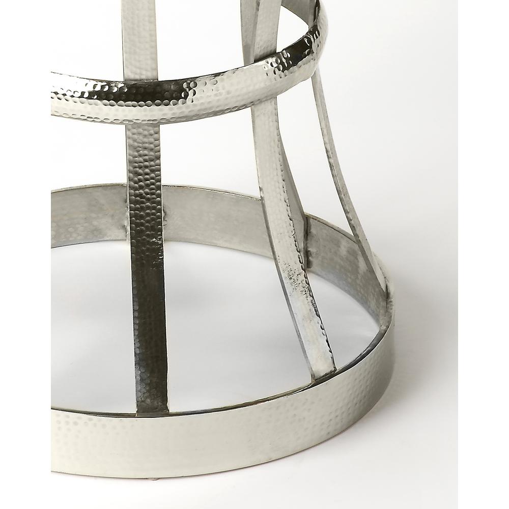 Company Broussard Industrial Chic Side Table, Silver. Picture 3