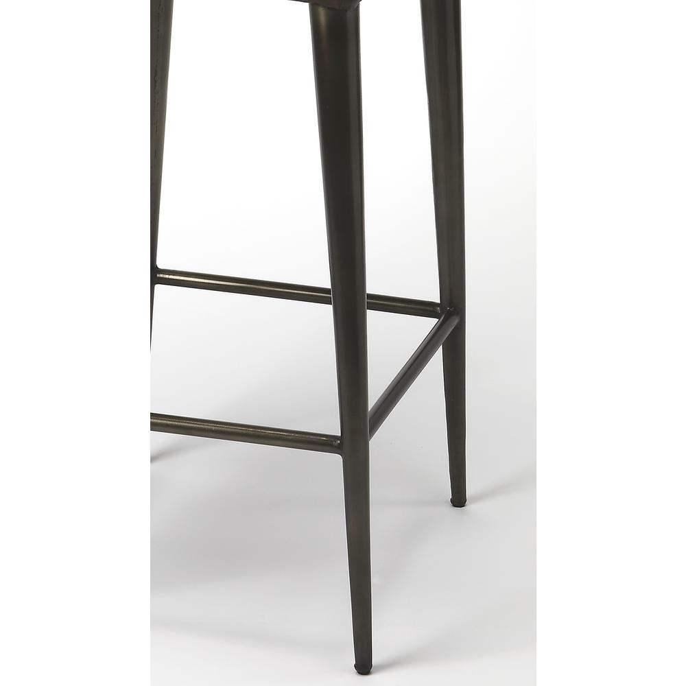 Company Maxwell Leather 32" Bar Stool, Dark Brown. Picture 5