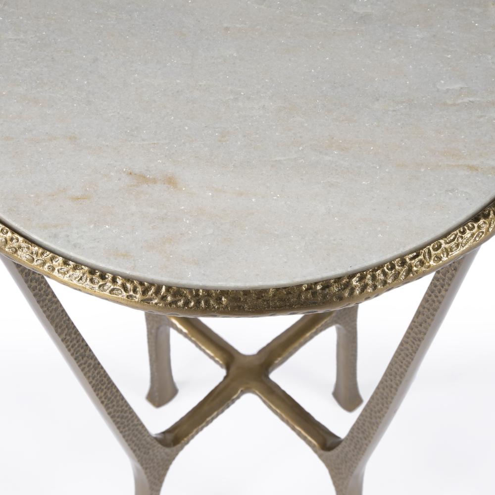 Company Switlania Marble Side Table, Gold. Picture 6