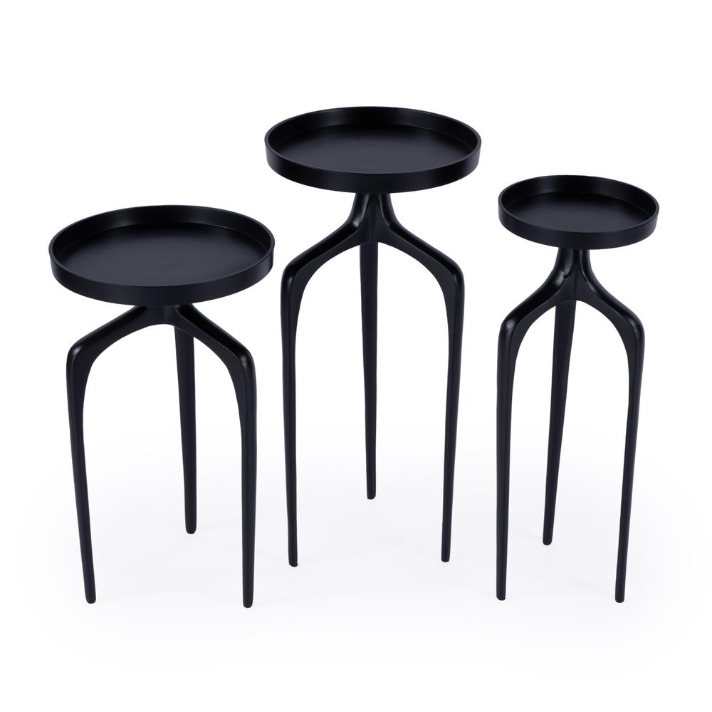 Company Emilie Round Set of 3 Outdoor Scatter Tables. Picture 2