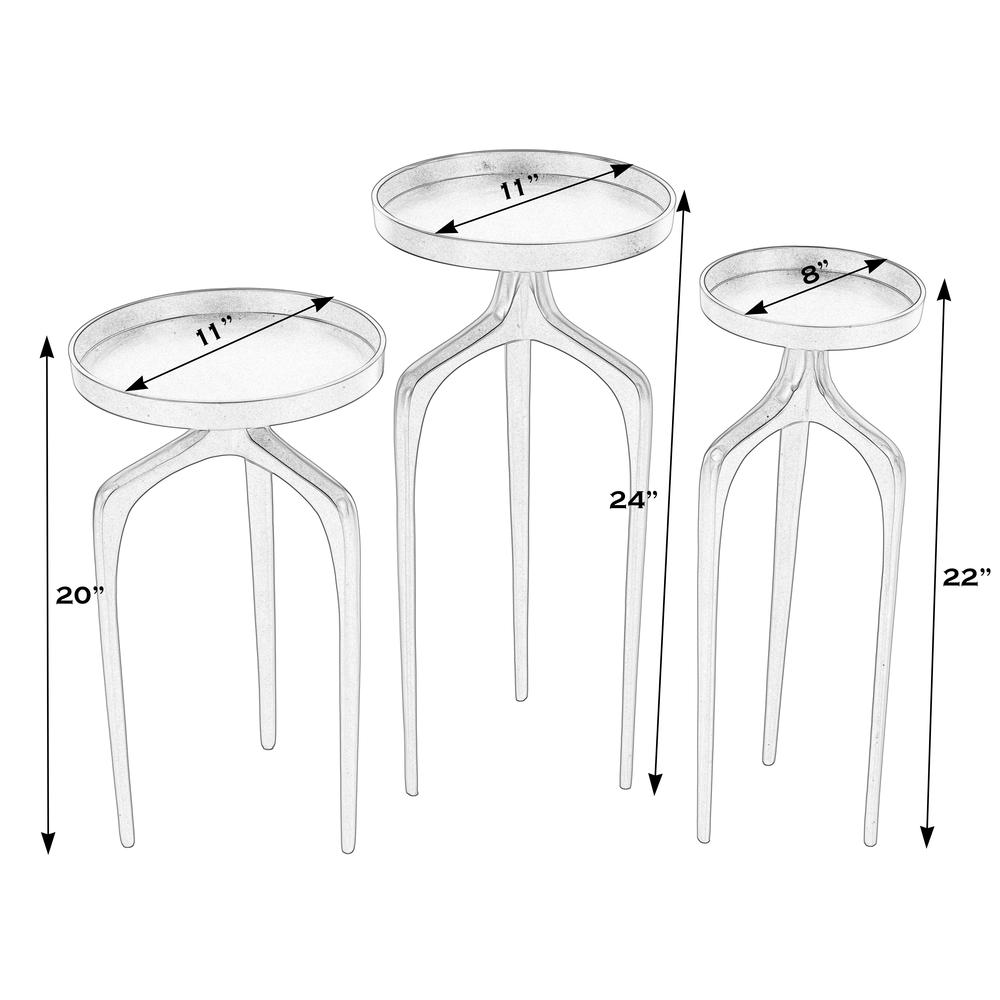 Company Emilie Round Set of 3 Outdoor Scatter Tables. Picture 5