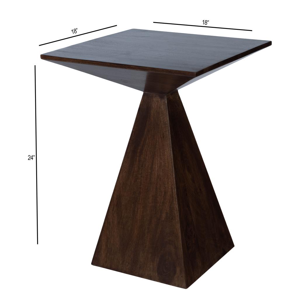 Company Titus Modern End Table, Dark Brown. Picture 9