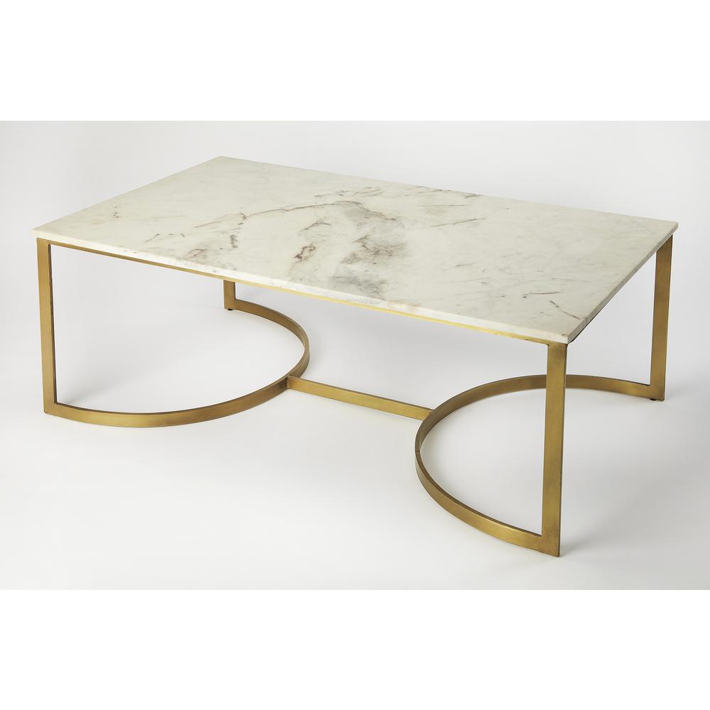 Corsini Marble & Metal Coffee Table. Picture 1