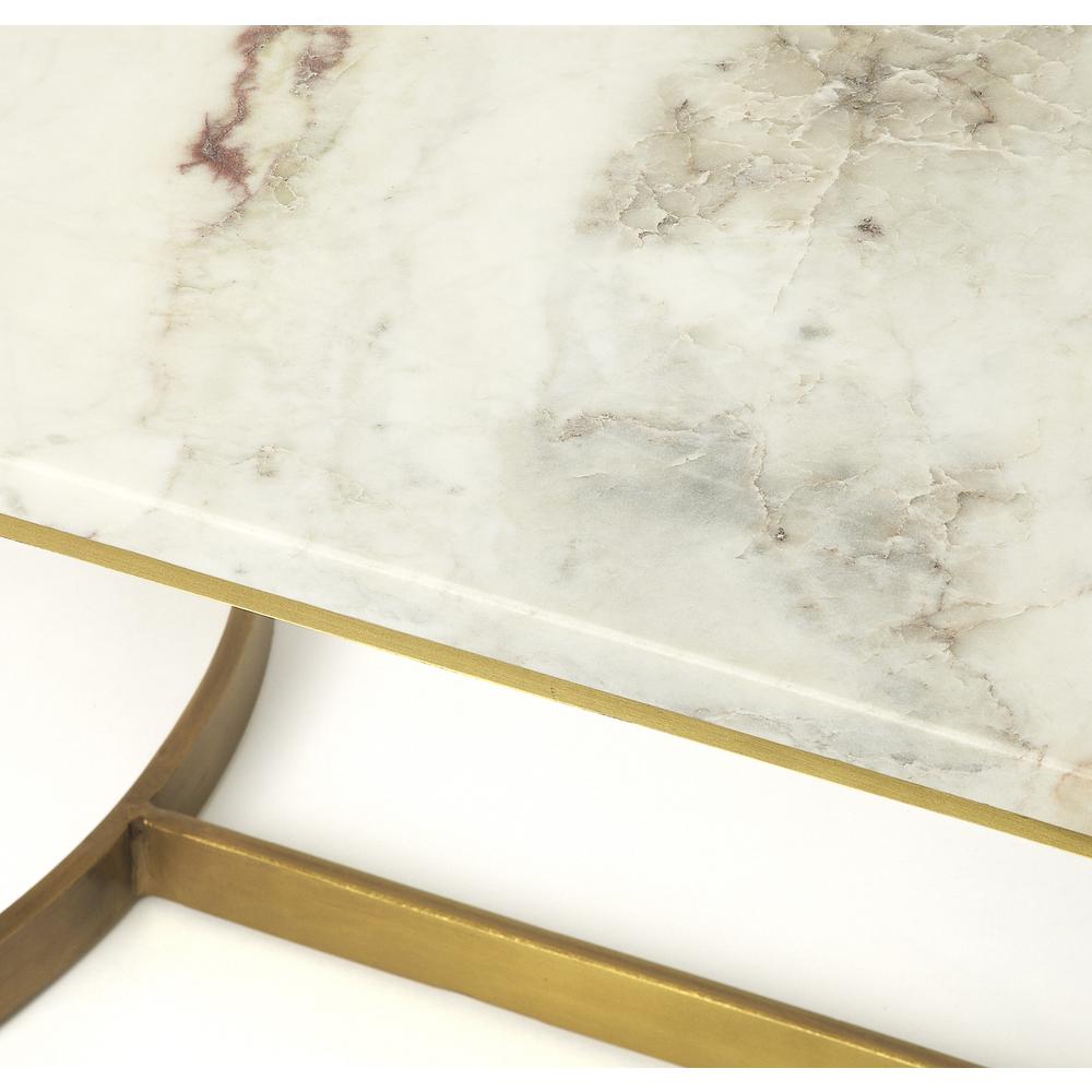 Corsini Marble & Metal Coffee Table. Picture 2