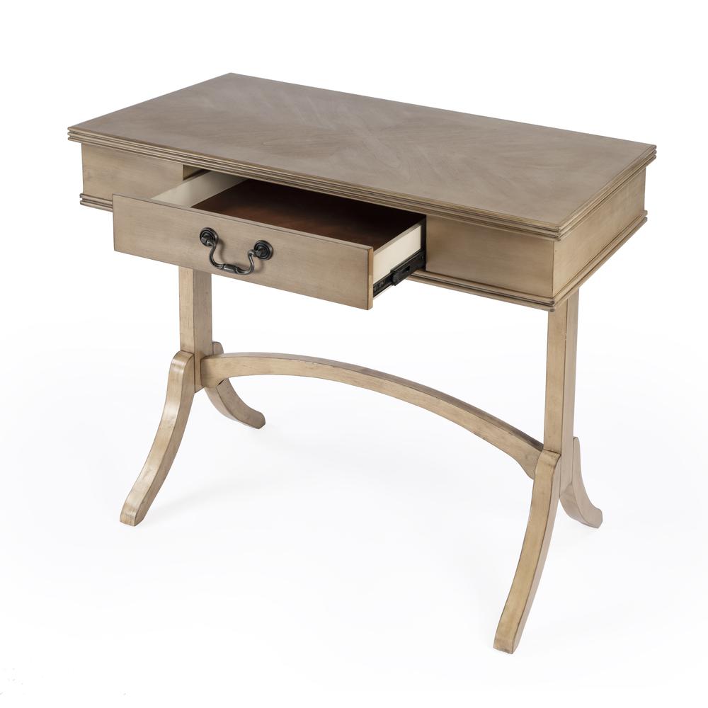 Butler Alta Natural Wood 1 Drawer Writing Desk. Picture 2