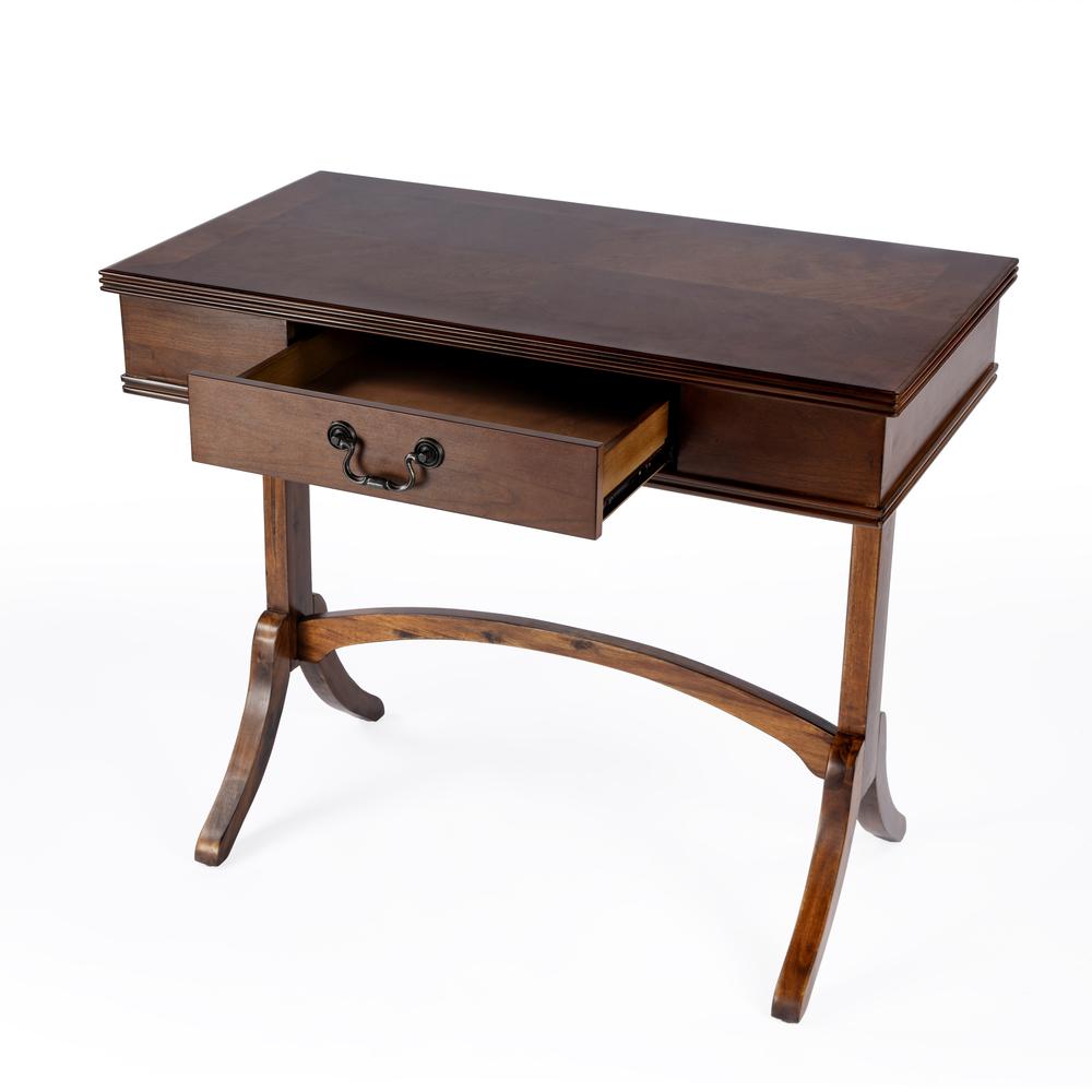 Butler Alta Cherry Brown 1 Drawer Writing Desk. Picture 2