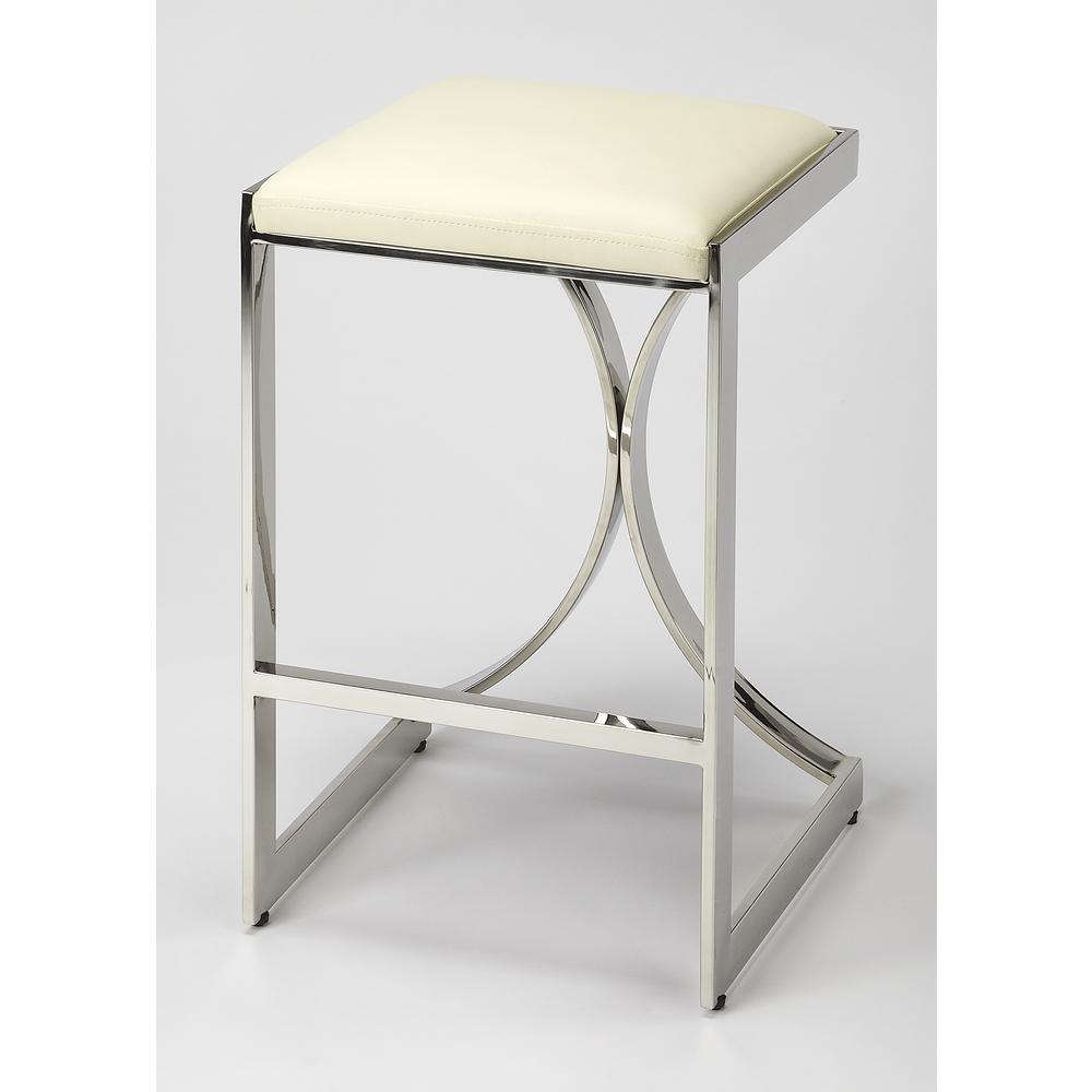 Natalya Silver Counter Stool. The main picture.