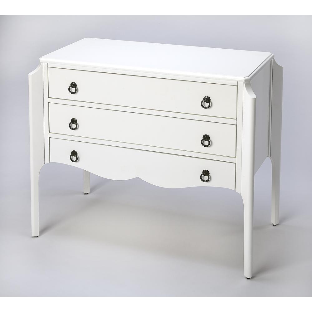 Butler Wilshire Glossy White Accent Chest. Picture 4