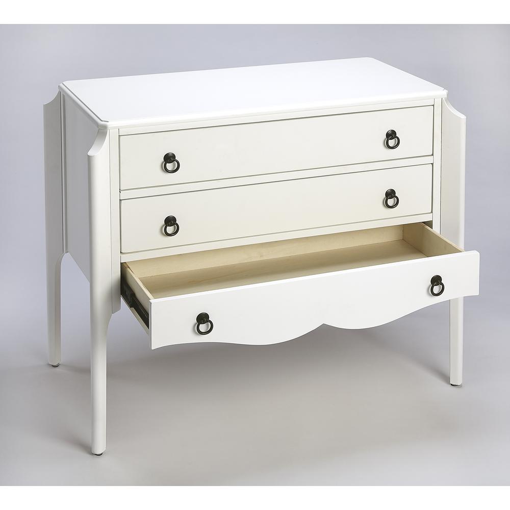 Butler Wilshire Glossy White Accent Chest. Picture 6