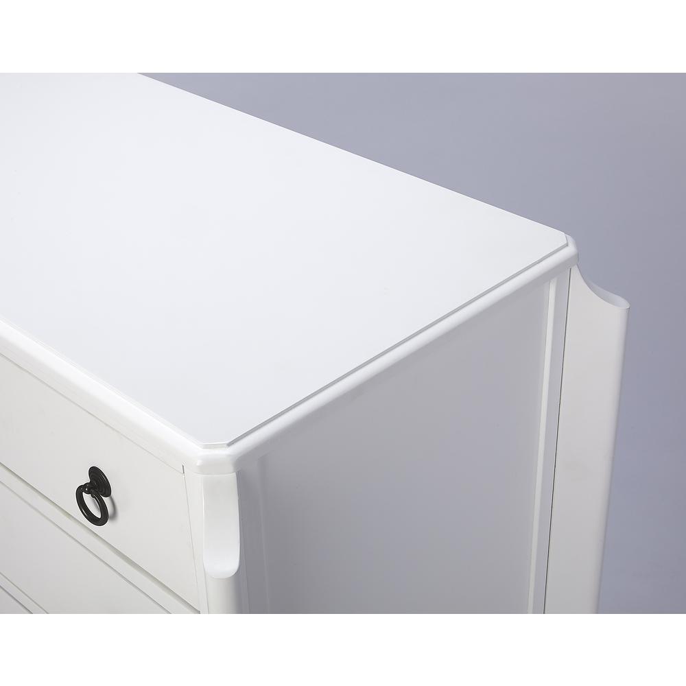 Butler Wilshire Glossy White Accent Chest. Picture 2