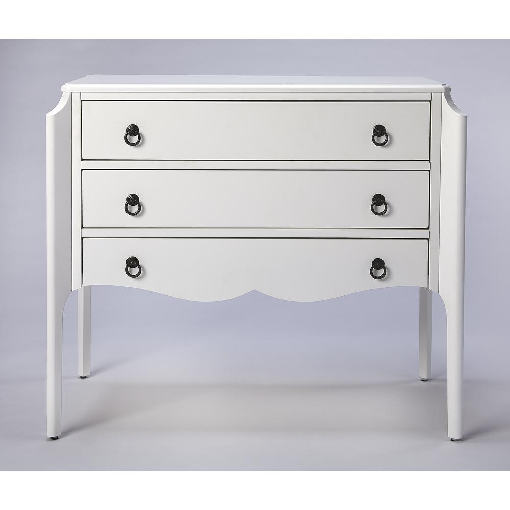 Butler Wilshire Glossy White Accent Chest. Picture 7