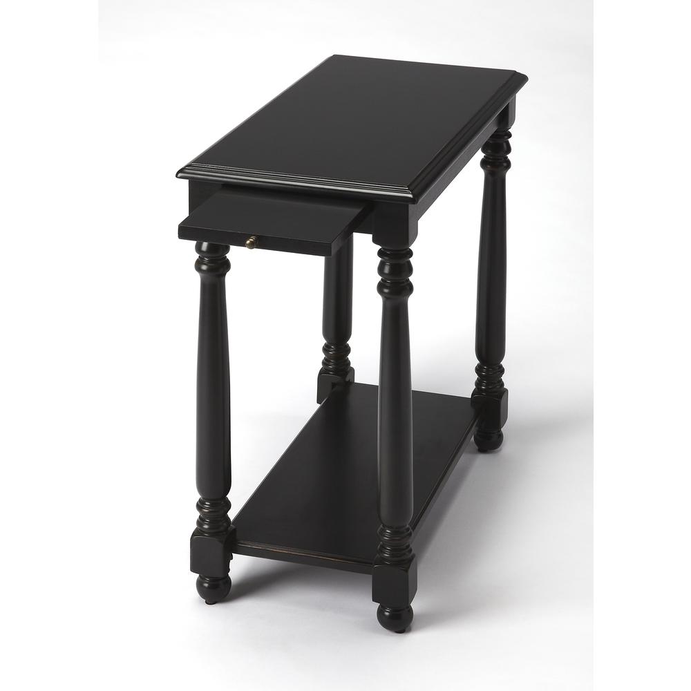 Devane Black Licorice Chairside Table, Black Licorice. Picture 2