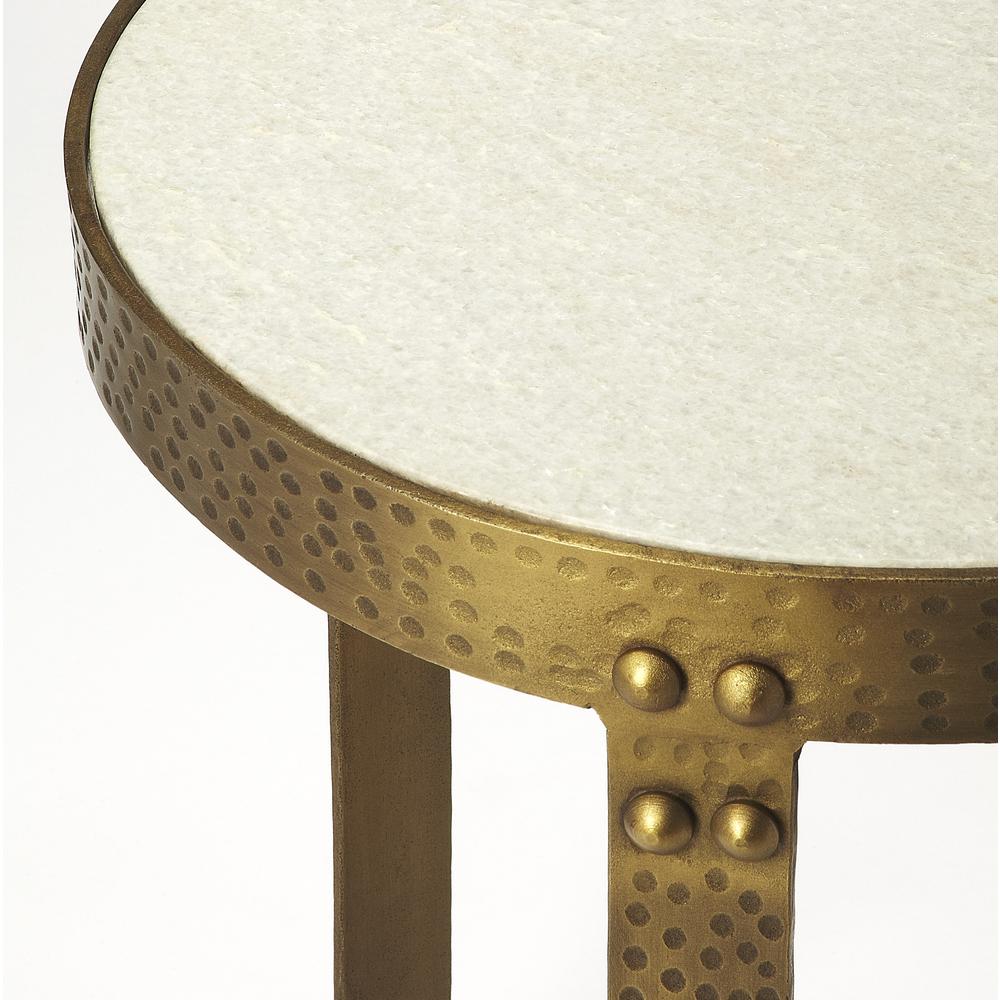 Company Elton Marble & Metal Side Table, Gold. Picture 2