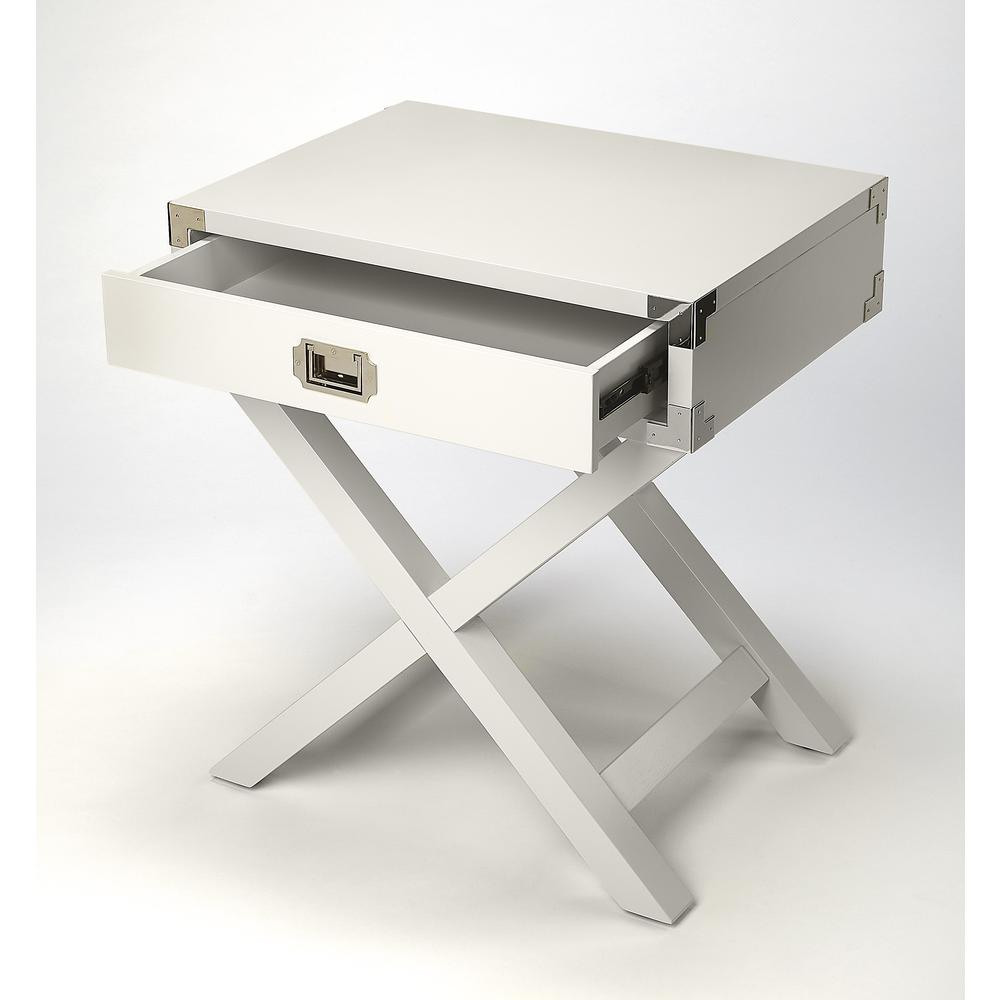 Butler Anew White Campaign Side Table. Picture 2