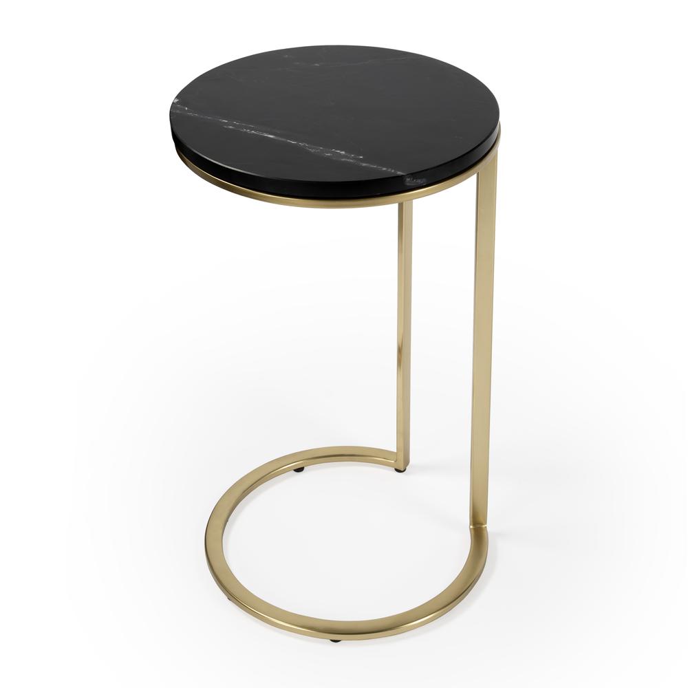 Company Shounderia Marble Side Table, Black. Picture 1