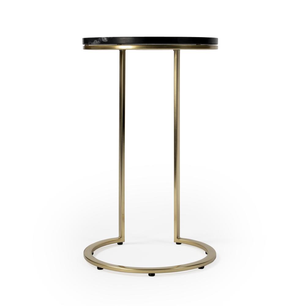 Company Shounderia Marble Side Table, Black. Picture 3