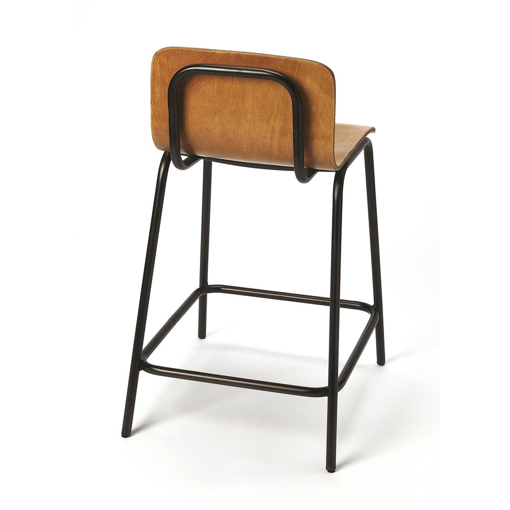 Butler Caron Wood & Metal Counter Stool. Picture 2