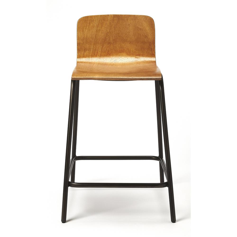 Butler Caron Wood & Metal Counter Stool. Picture 3