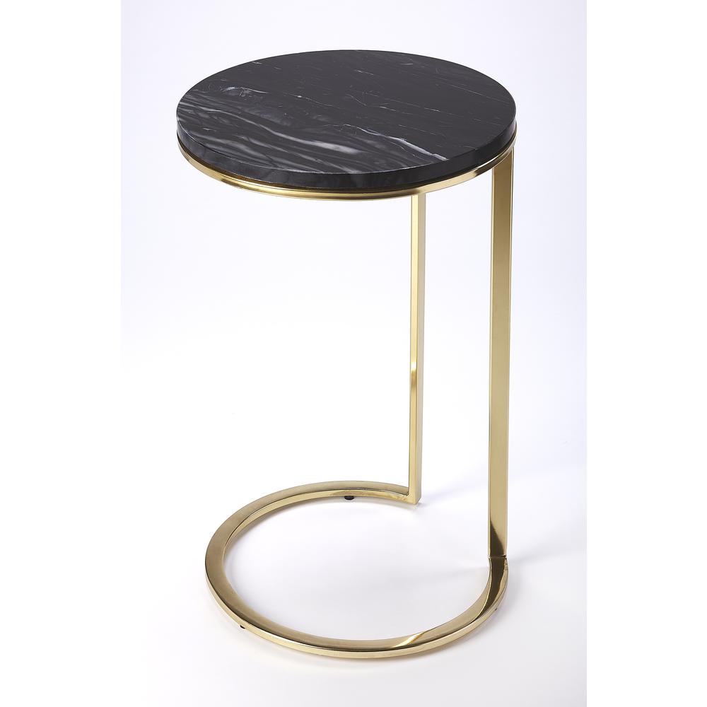 Martel Marble & Metal Side Table. Picture 1
