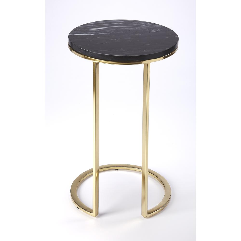 Company Martel Marble & Metal Side Table, Multi-Color. Picture 2
