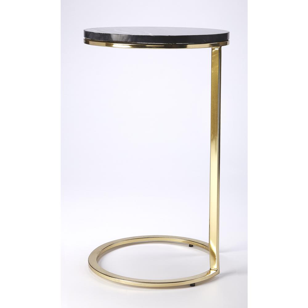 Company Martel Marble & Metal Side Table, Multi-Color. Picture 3
