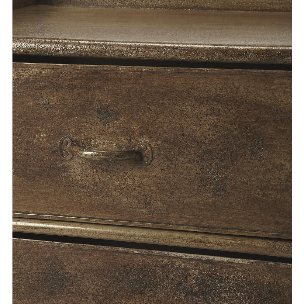 Industrial Bronze 2-Drawer Side Table, Belen Kox. Picture 4
