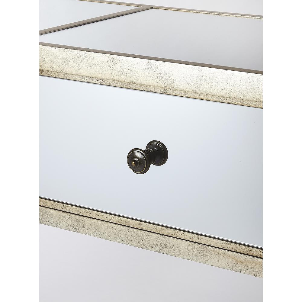 Company Hayworth Mirrored Console Table, Silver. Picture 3