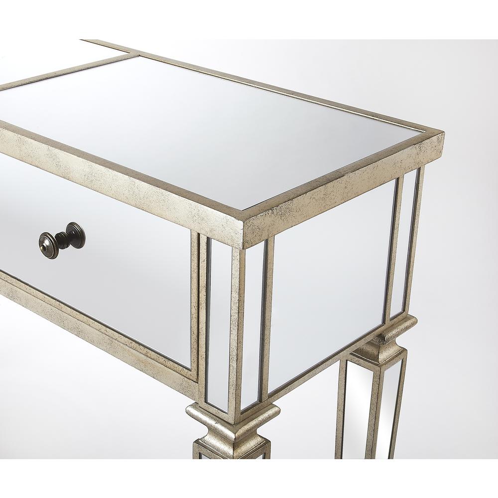 Company Hayworth Mirrored Console Table, Silver. Picture 4