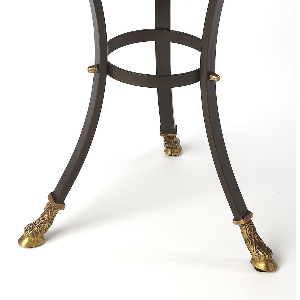 Meurice Glass & Metal Accent Table. Picture 4