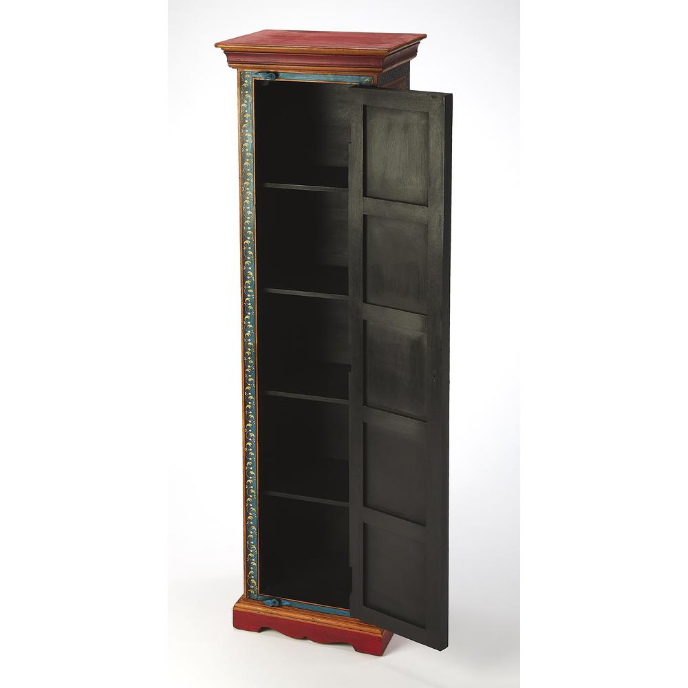 Company Amir Hand Painted Tall Cabinet, Multi-Color. Picture 2