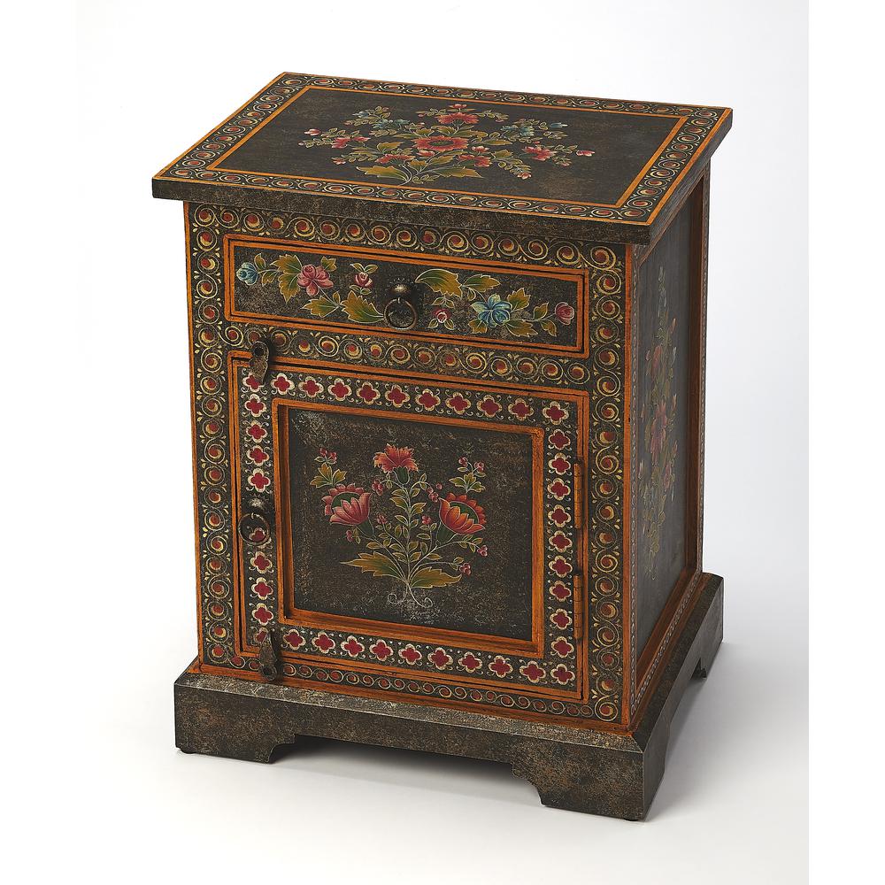 Company Bihar Hand Painted Chest, Multi-Color. Picture 1