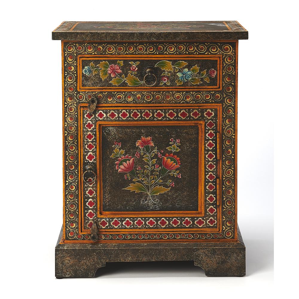 Company Bihar Hand Painted Chest, Multi-Color. Picture 3