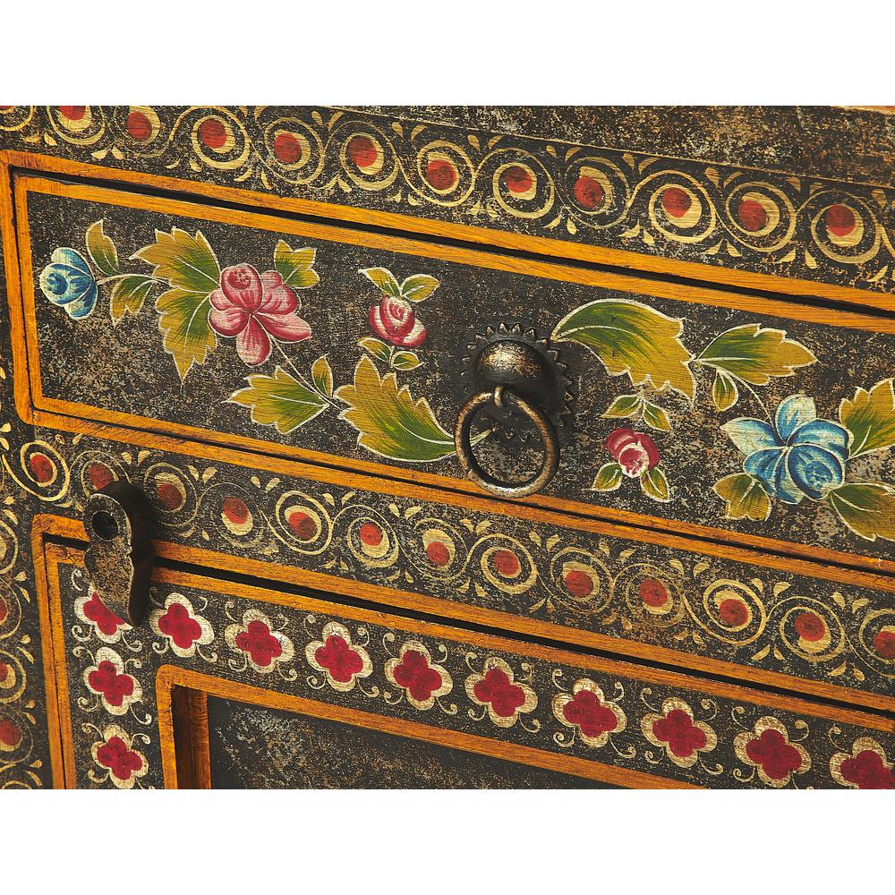 Company Bihar Hand Painted Chest, Multi-Color. Picture 7