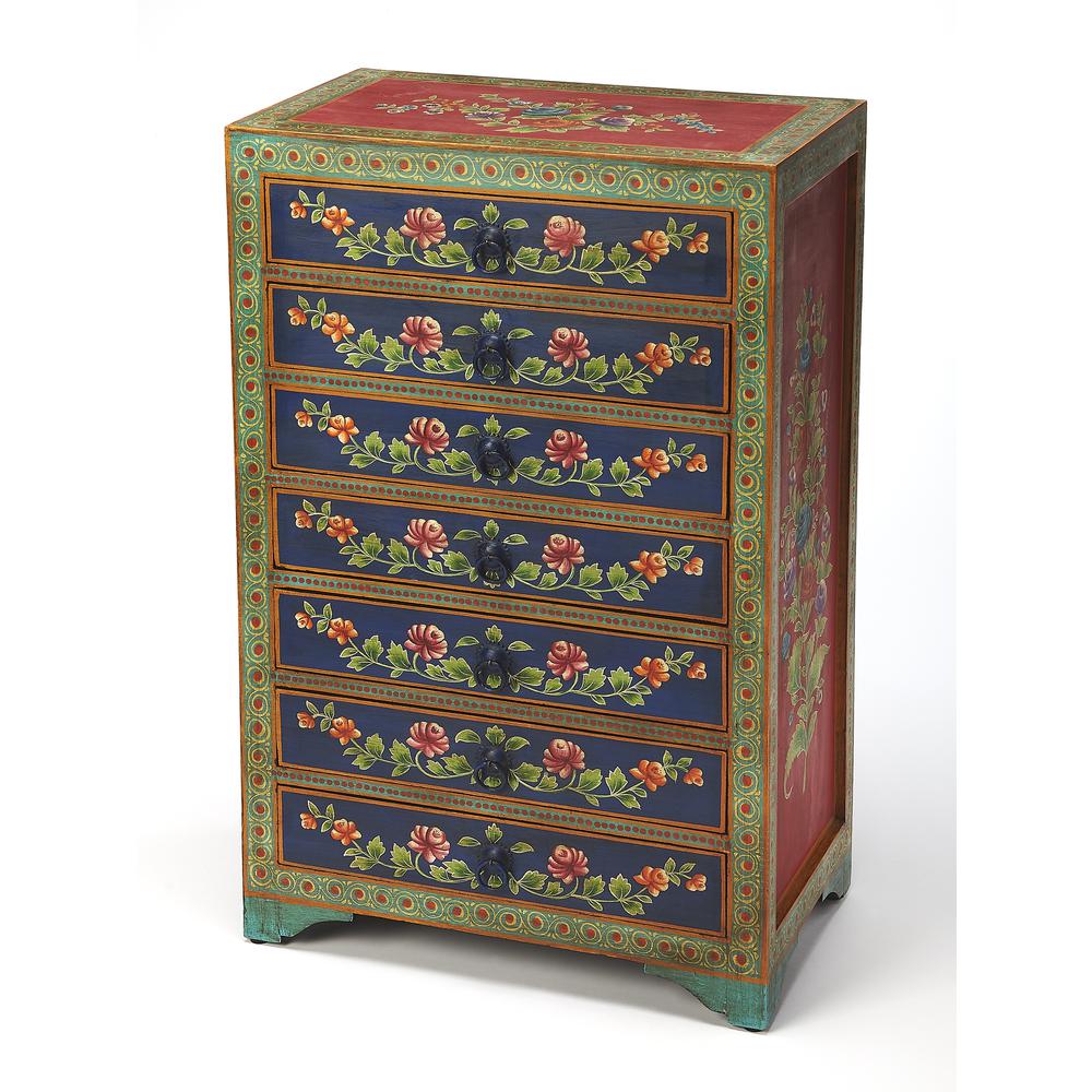 Company Zara Hand Painted Chest, Multi-Color. Picture 1